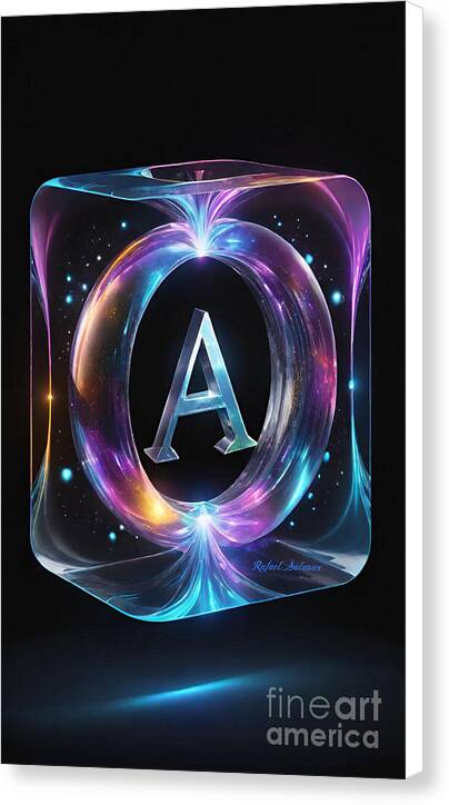 Cosmic Alphabet A - Canvas Print