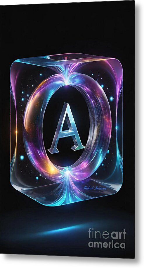 Cosmic Alphabet A - Metal Print