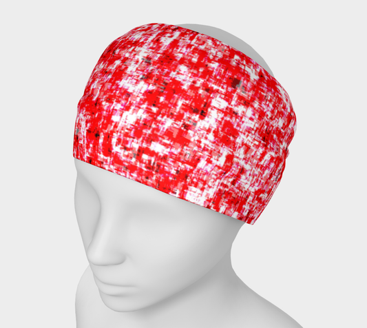 Abstract in Red and White Headband