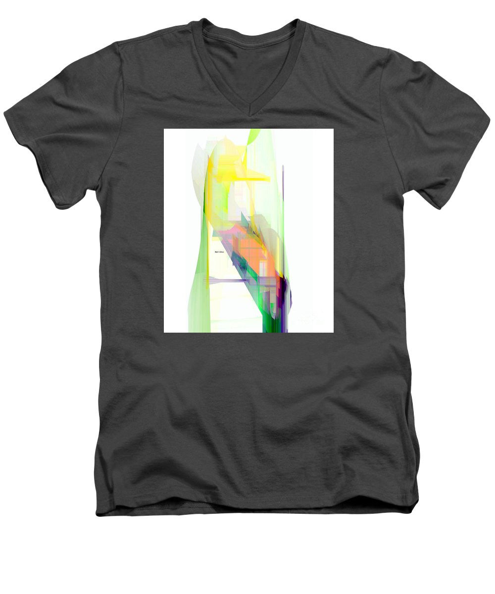 Men's V-Neck T-Shirt - Abstract 9505-001