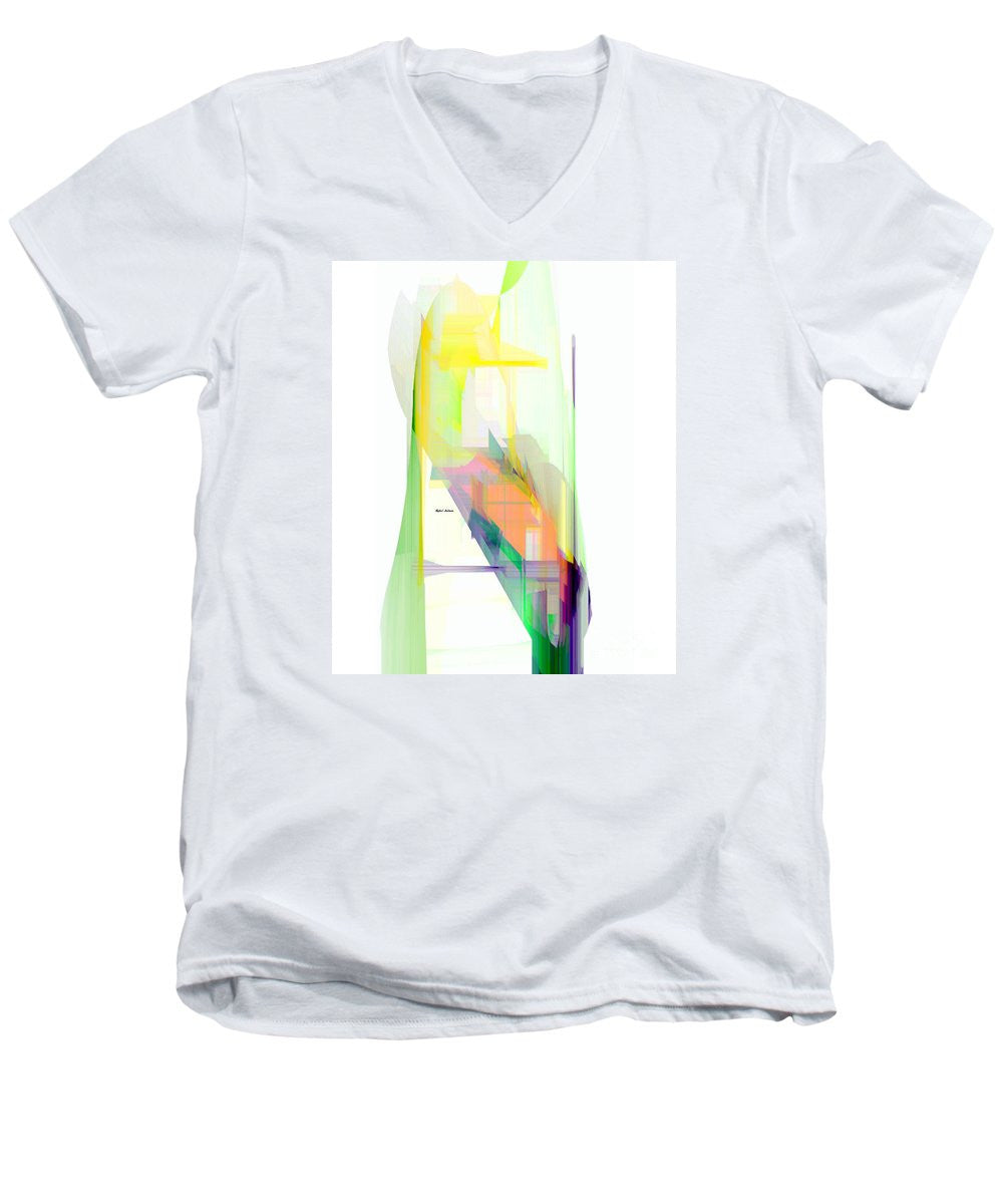 Men's V-Neck T-Shirt - Abstract 9505-001
