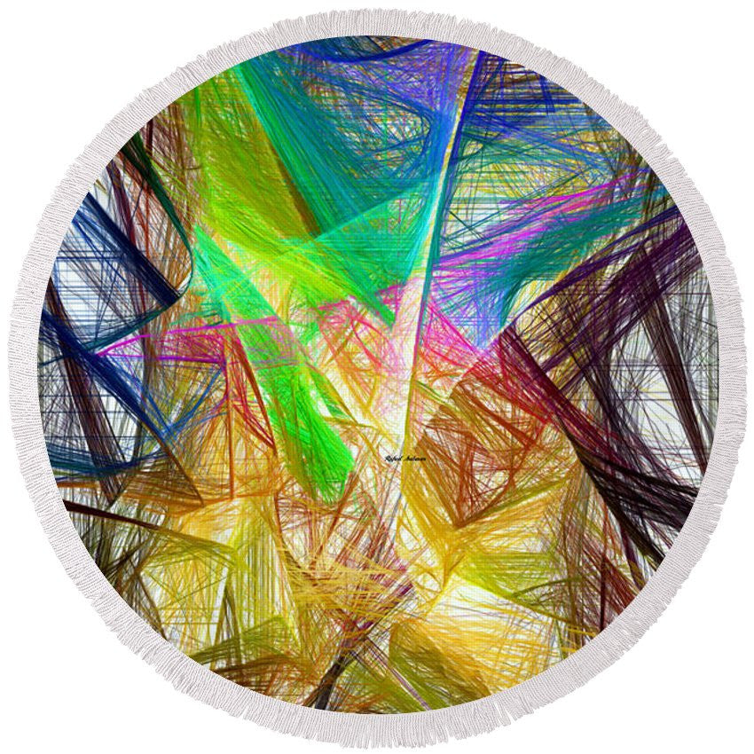 Round Beach Towel - Abstract 9618