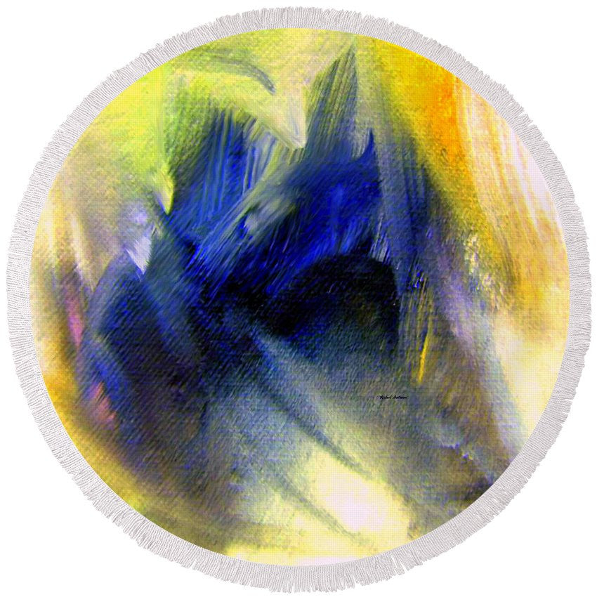 Round Beach Towel - Abstract 9649