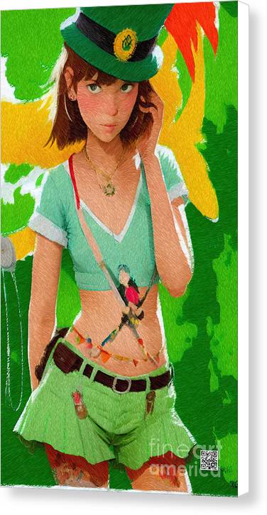 Aoife wishes you a Happy St. Patrick's day - Canvas Print