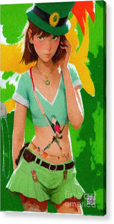 Aoife wishes you a Happy St. Patrick's day - Acrylic Print