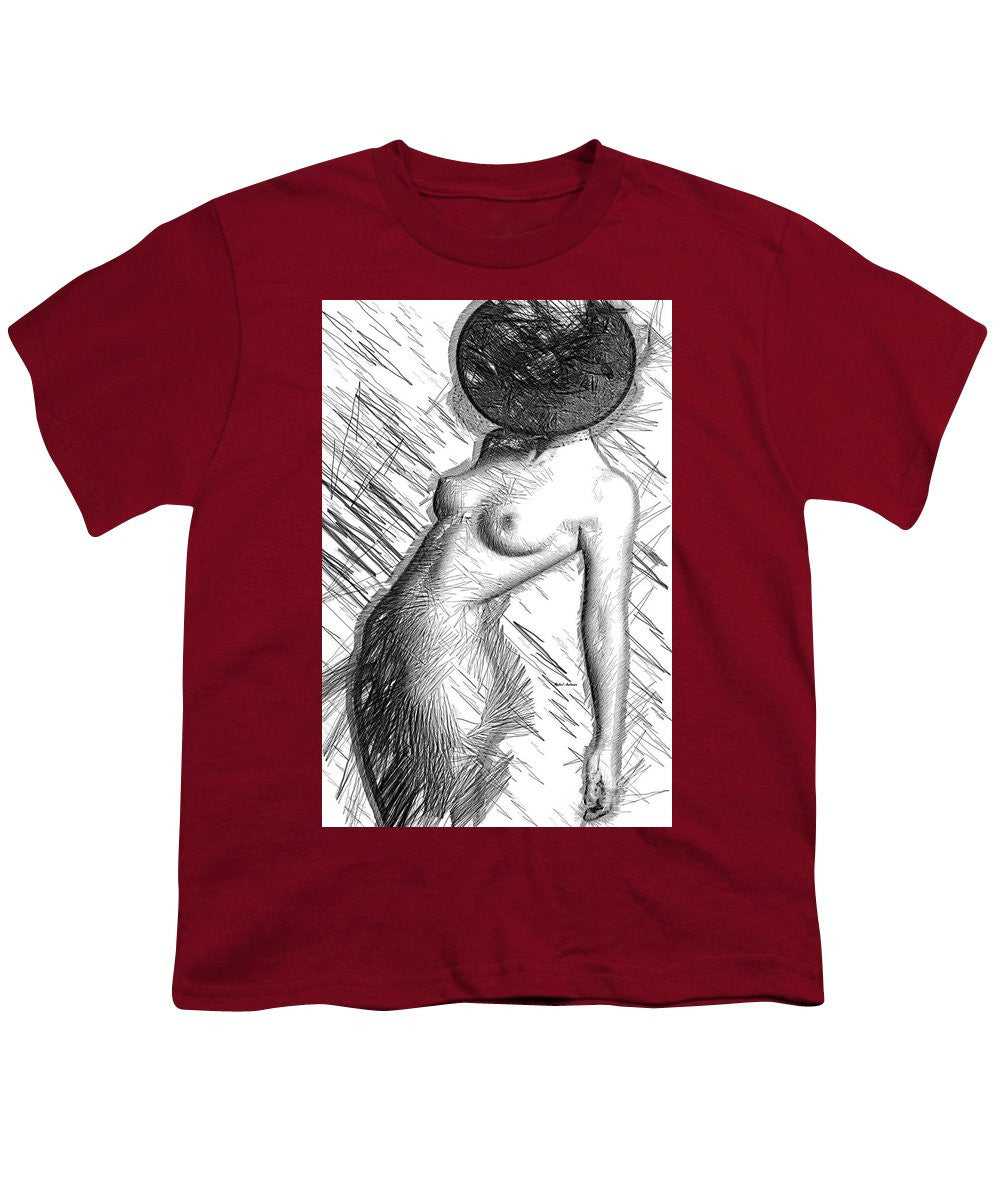 Youth T-Shirt - Female Figure Sketch 1266