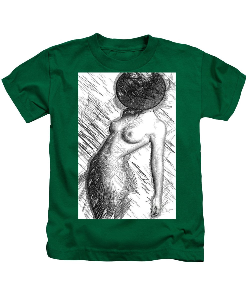 Kids T-Shirt - Female Figure Sketch 1266