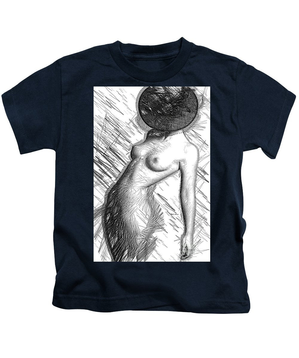 Kids T-Shirt - Female Figure Sketch 1266