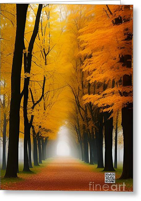 Misty Road to Somewhere - Greeting Card