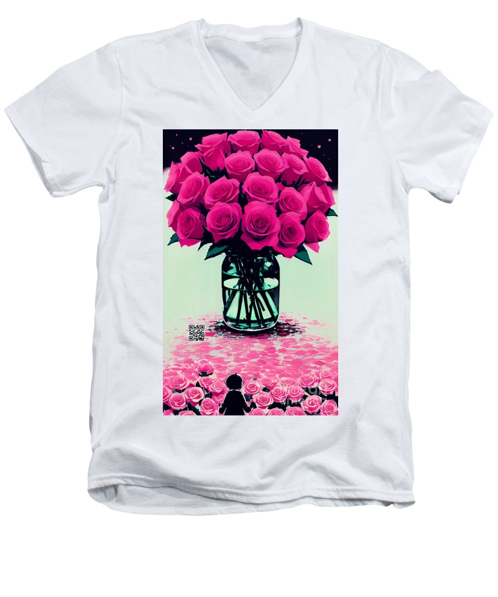 Mother's Day Rose Bouquet - Men's V-Neck T-Shirt