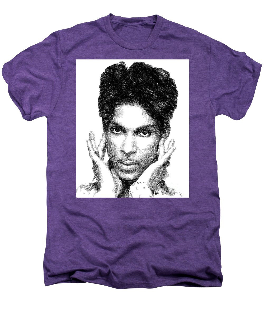 Men's Premium T-Shirt - Prince - Tribute Sketch In Black And White 2