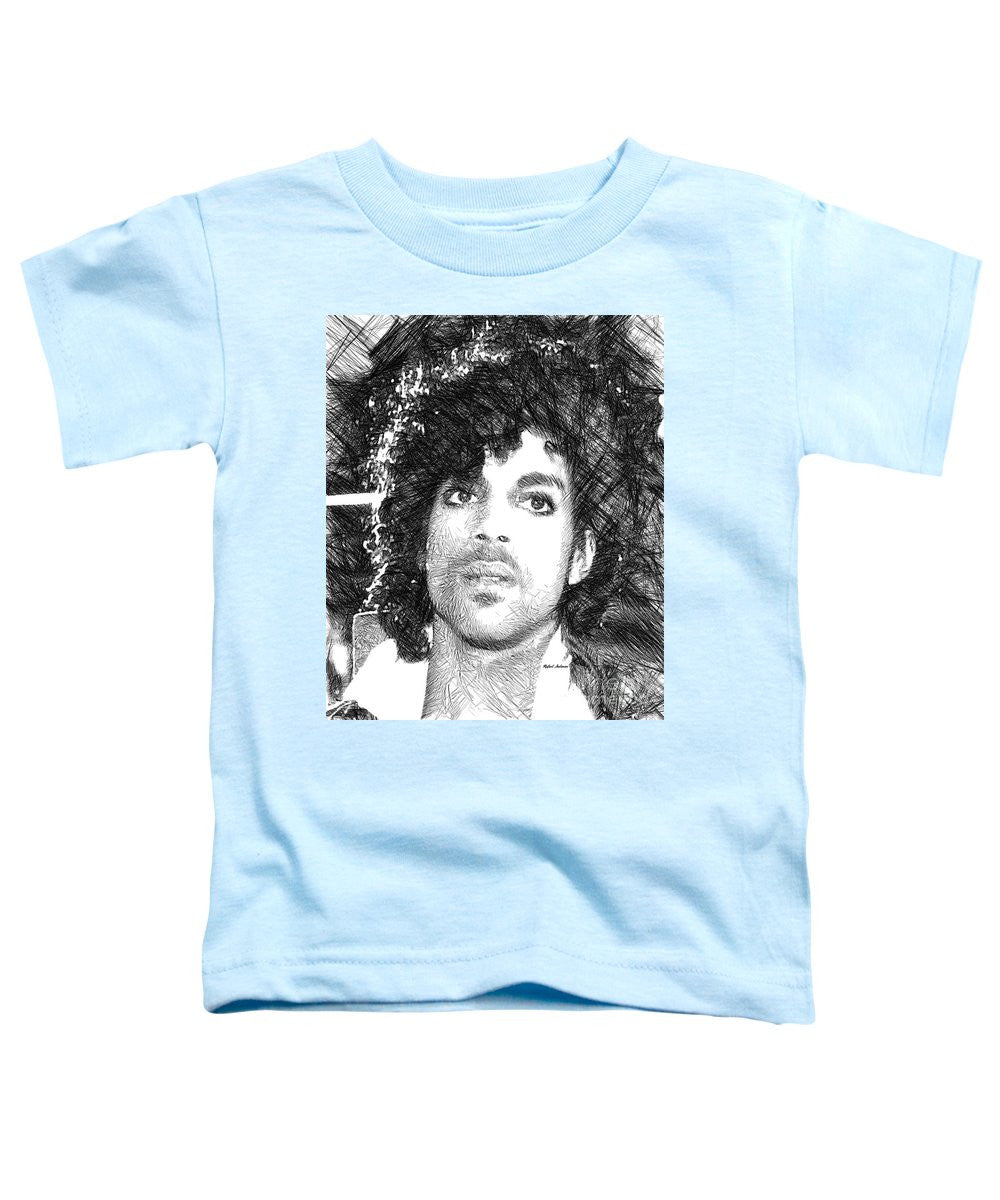 Toddler T-Shirt - Prince - Tribute Sketch In Black And White 3
