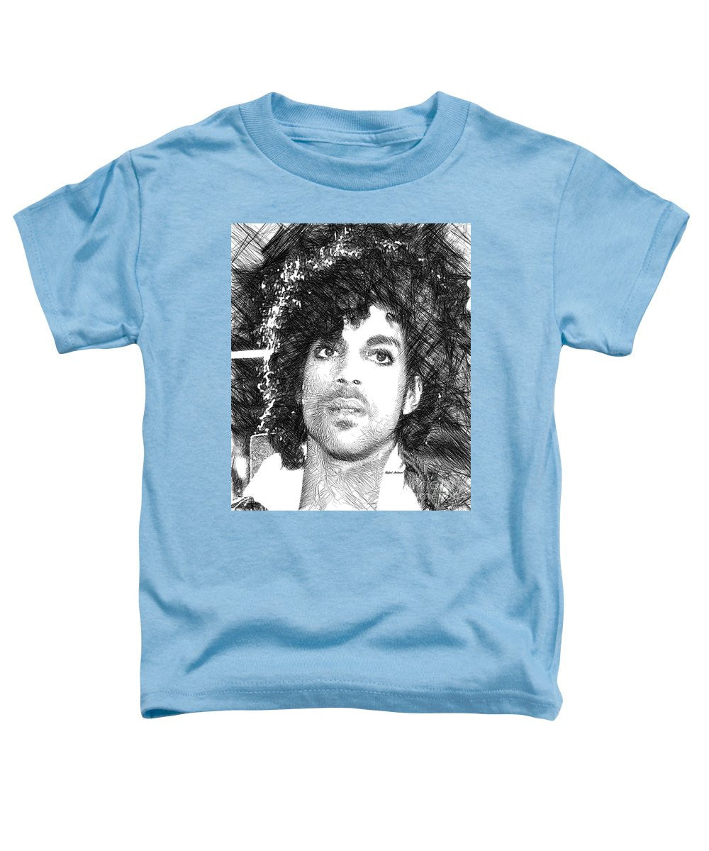 Toddler T-Shirt - Prince - Tribute Sketch In Black And White 3