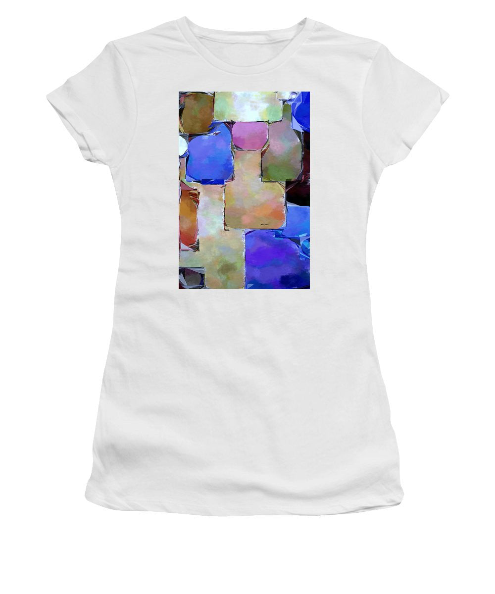 Women's T-Shirt (Junior Cut) - Purple Squares