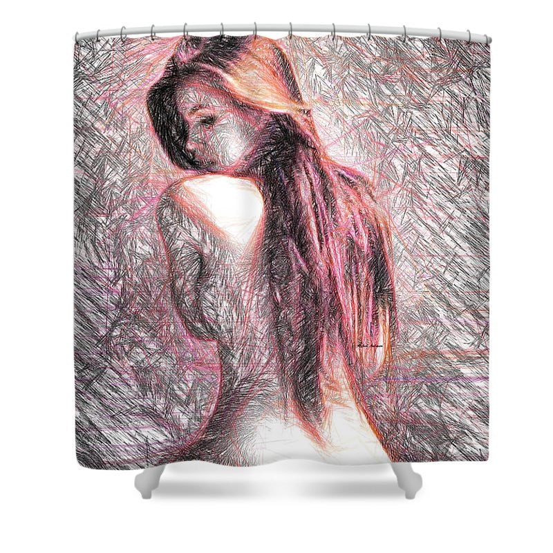 Shower Curtain - Red Glow