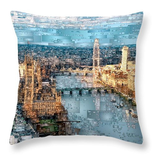 Throw Pillow - River Thames In London, England