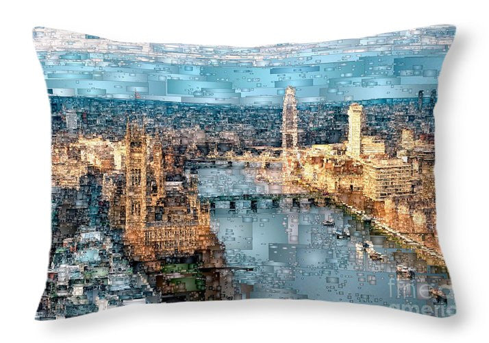 Throw Pillow - River Thames In London, England