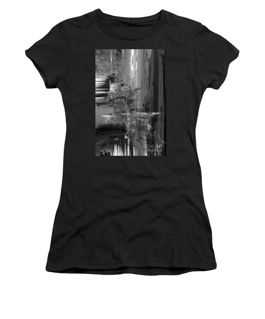 Women's T-Shirt (Junior Cut) - Waterfall In Black And White