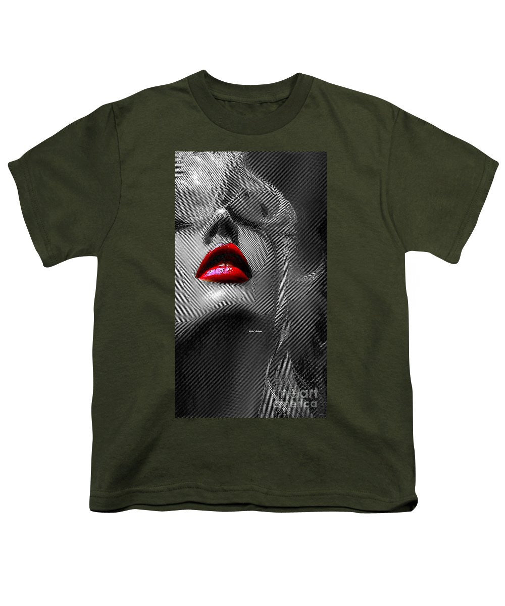 Youth T-Shirt - Woman With Red Lips