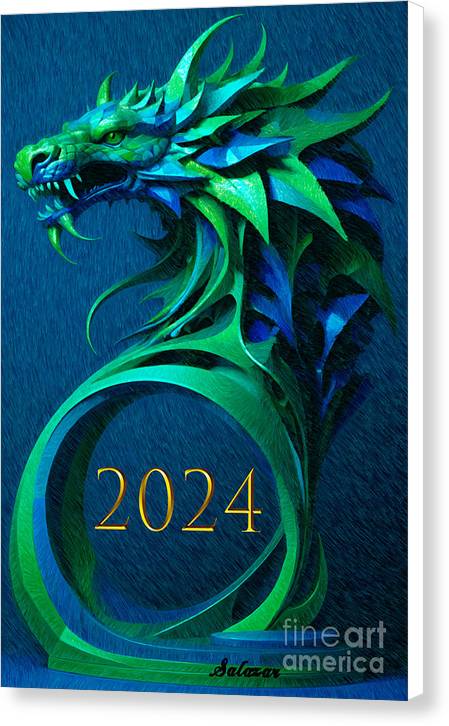 Year of the Green Dragon 2024 - Canvas Print