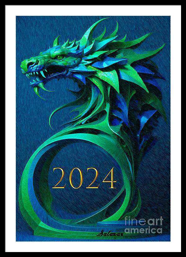 Year of the Green Dragon 2024 - Framed Print
