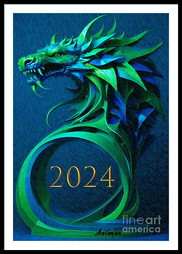 Year of the Green Dragon 2024 - Framed Print