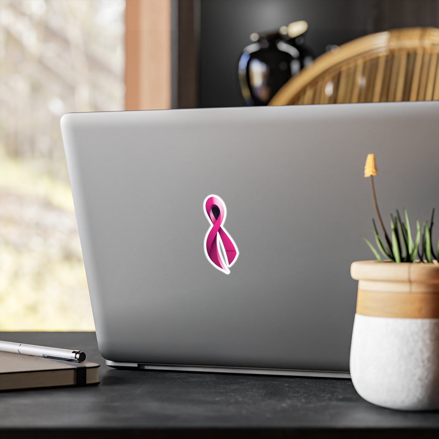 Vinyl Decal Pink Ribbon Breast Cancer Awareness