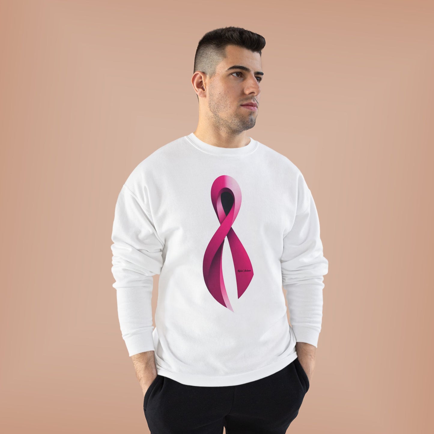 Sweat-shirt avec motif ruban rose pour la sensibilisation au cancer du sein