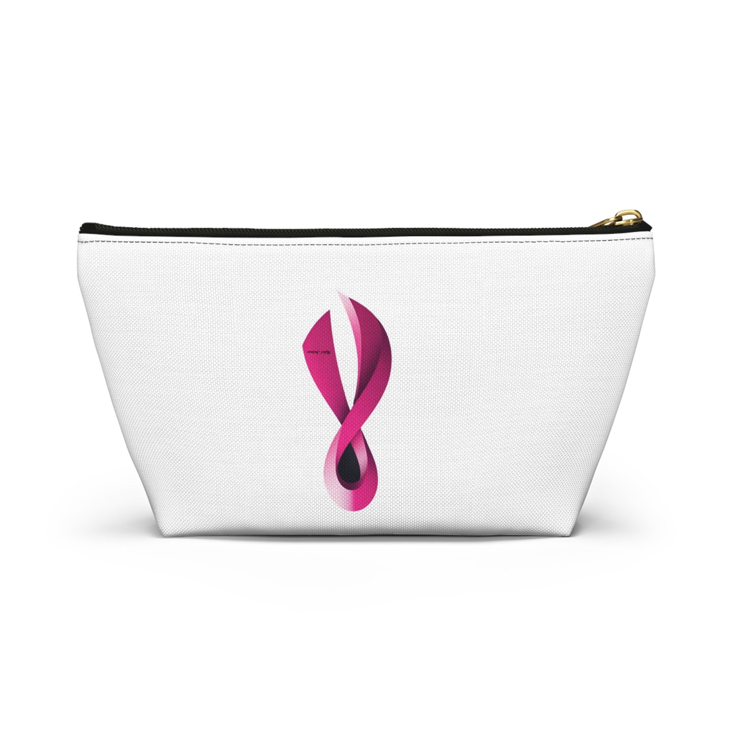 Accessory Pouch - Breast Cancer Awareness Ribbon Design