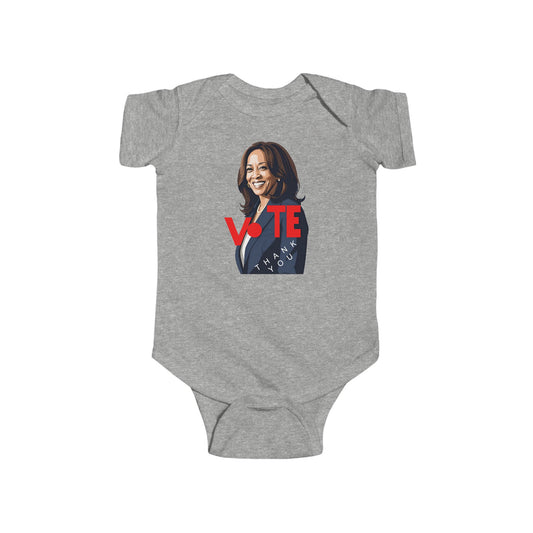 Infant Bodysuit, Kamala Harris Vote Thank You Design - Baby Onesie, Election Baby Outfit, Political Baby Romper, Democratic Party Baby