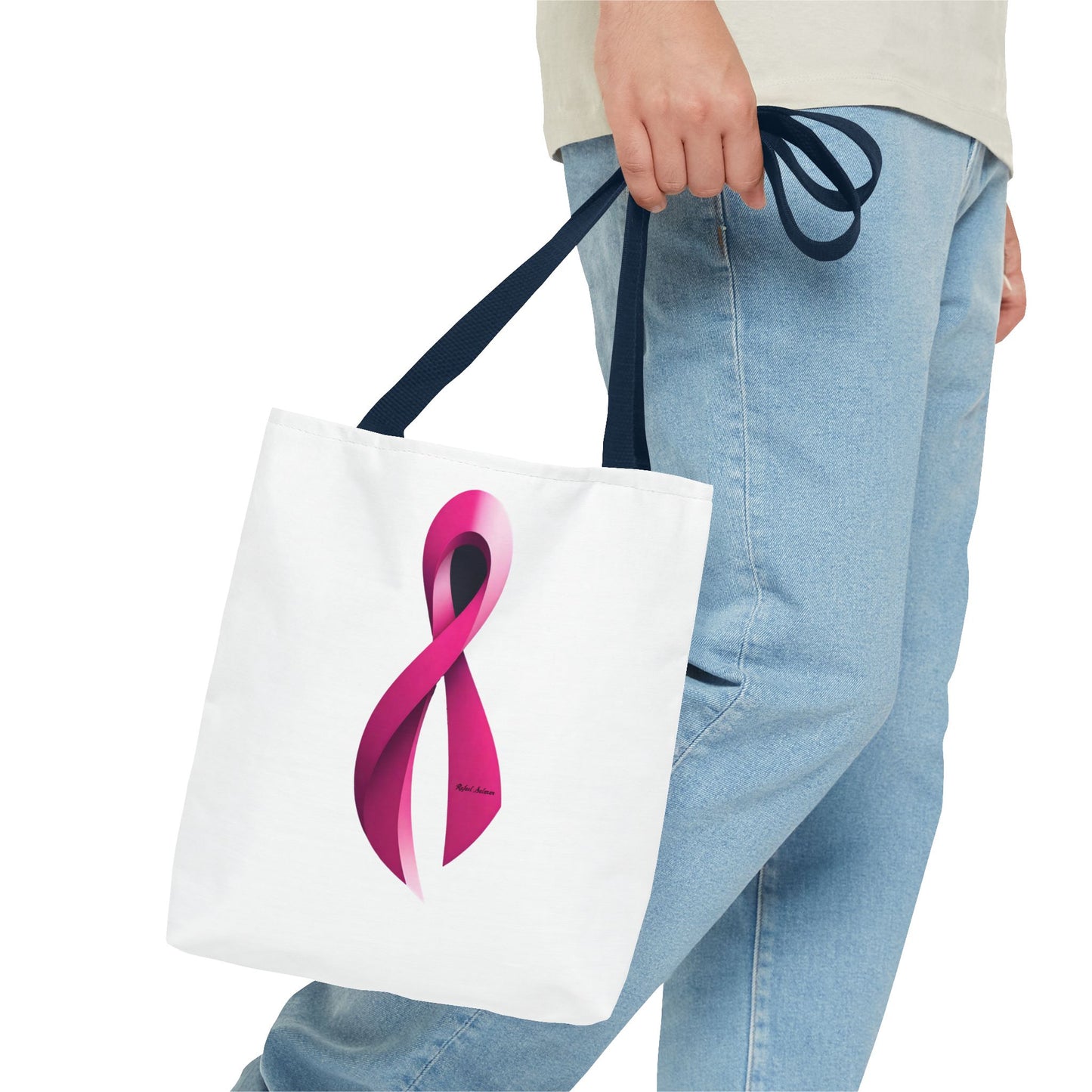 Pink Ribbon Breast Cancer Awareness Tote Bag