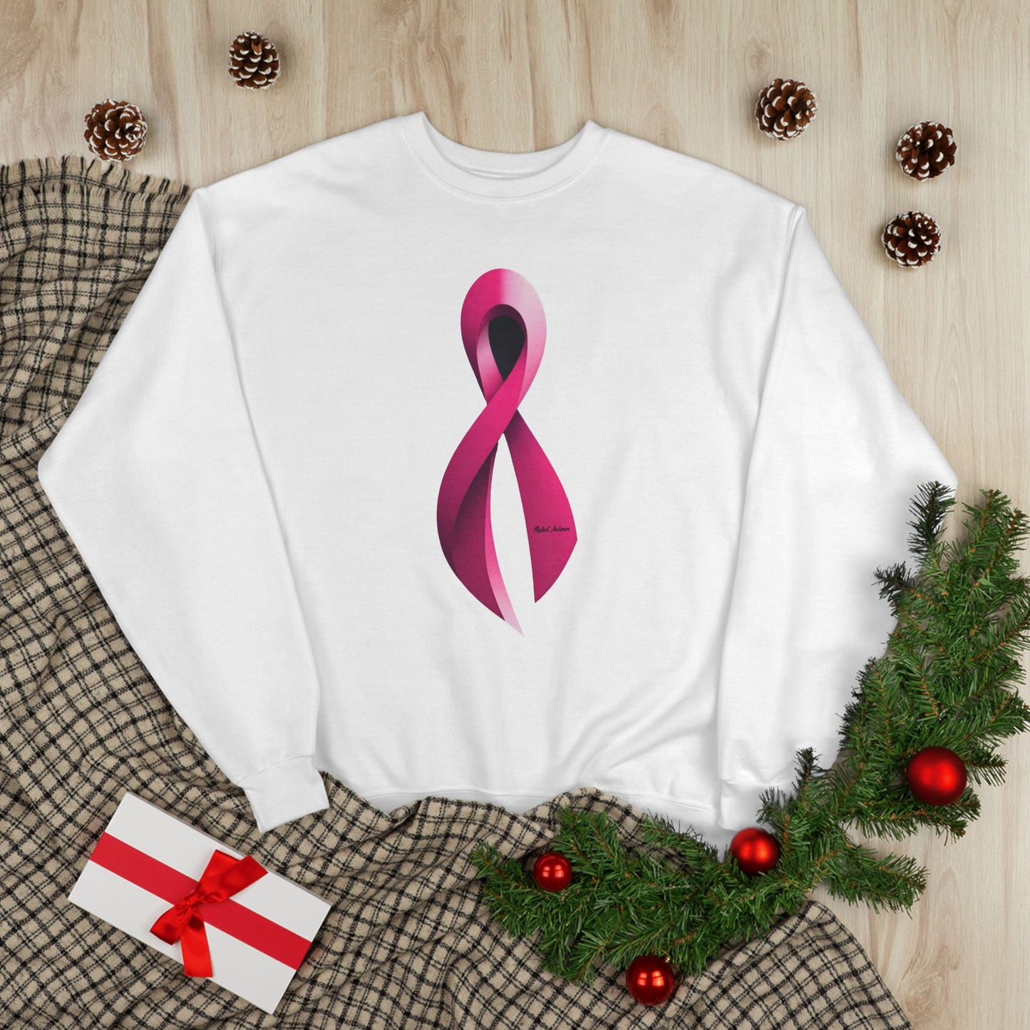 Sweat-shirt avec motif ruban rose pour la sensibilisation au cancer du sein