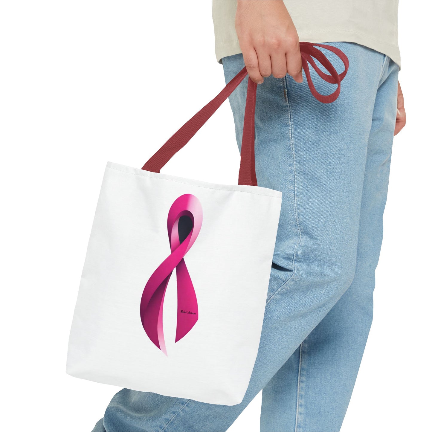 Pink Ribbon Breast Cancer Awareness Tote Bag