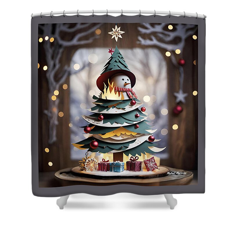 A Whimsical Winter Surprise - Shower Curtain