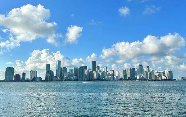 Brickell Bay from Key Biscayne Florida - Art Print