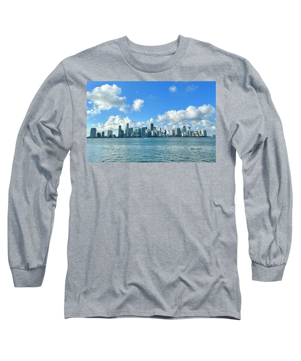 Brickell Bay from Key Biscayne Florida - Long Sleeve T-Shirt