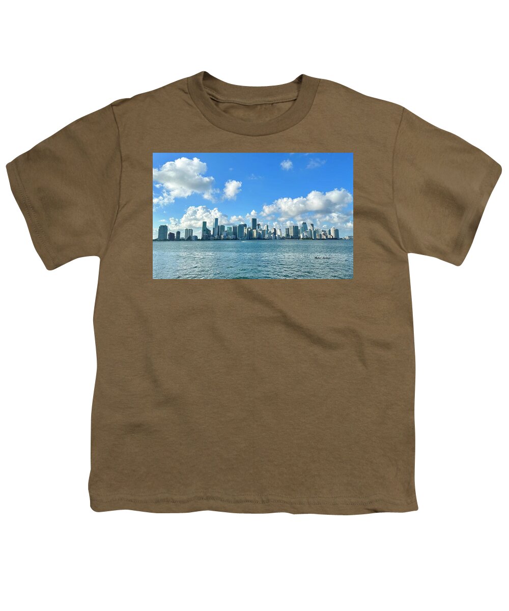 Brickell Bay depuis Key Biscayne en Floride - T-shirt pour jeunes