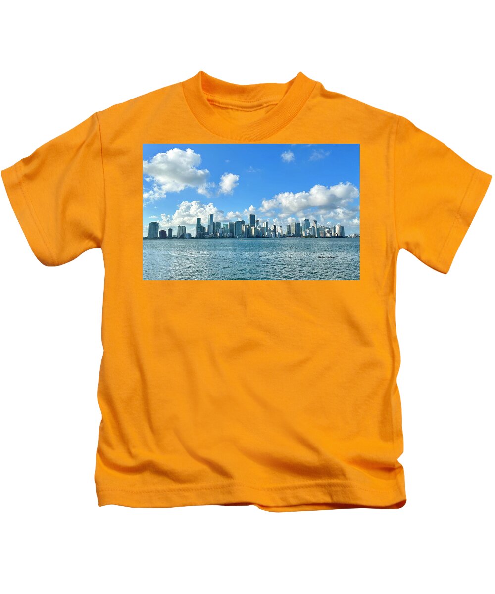 Brickell Bay from Key Biscayne Florida - Kids T-Shirt