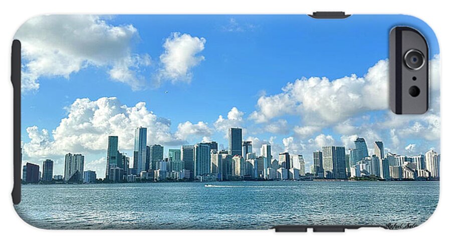 Brickell Bay from Key Biscayne Florida - Phone Case