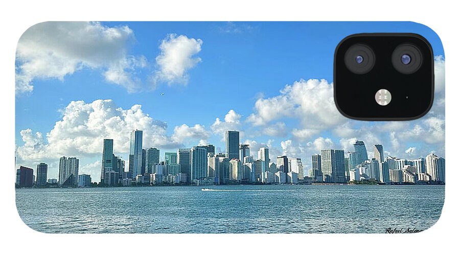 Brickell Bay from Key Biscayne Florida - Phone Case