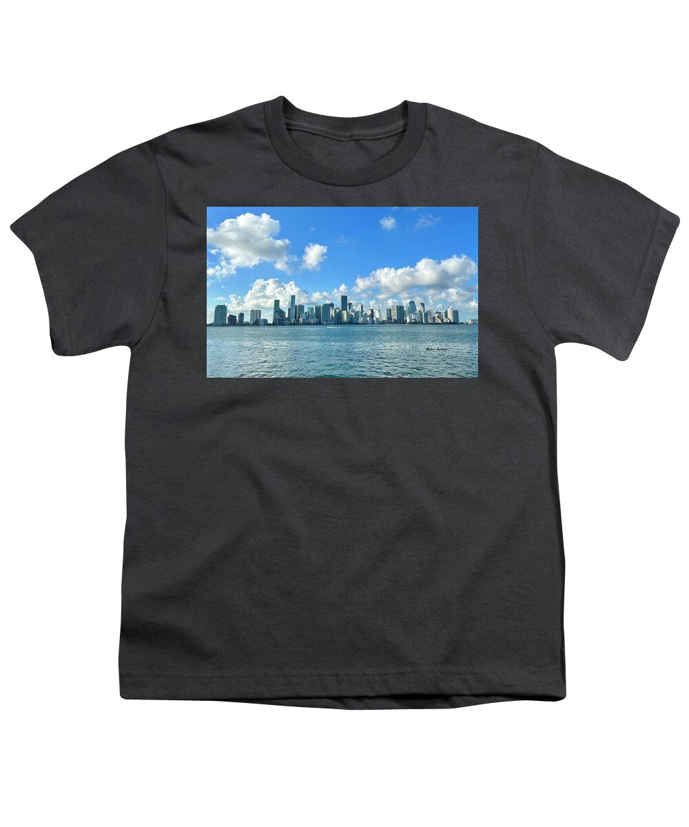 Brickell Bay depuis Key Biscayne en Floride - T-shirt pour jeunes