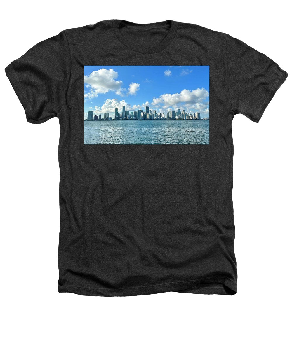 Brickell Bay from Key Biscayne Florida - Heathers T-Shirt