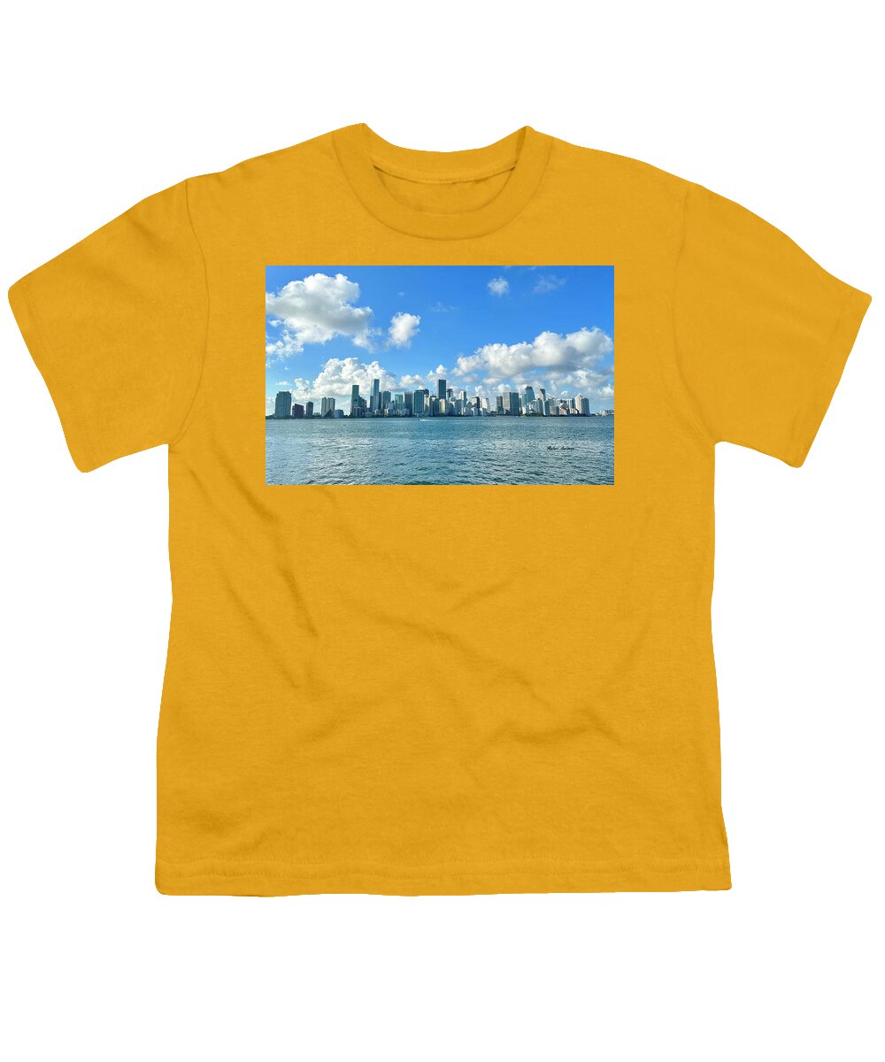 Brickell Bay depuis Key Biscayne en Floride - T-shirt pour jeunes