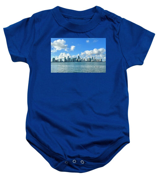 Brickell Bay from Key Biscayne Florida - Baby Onesie