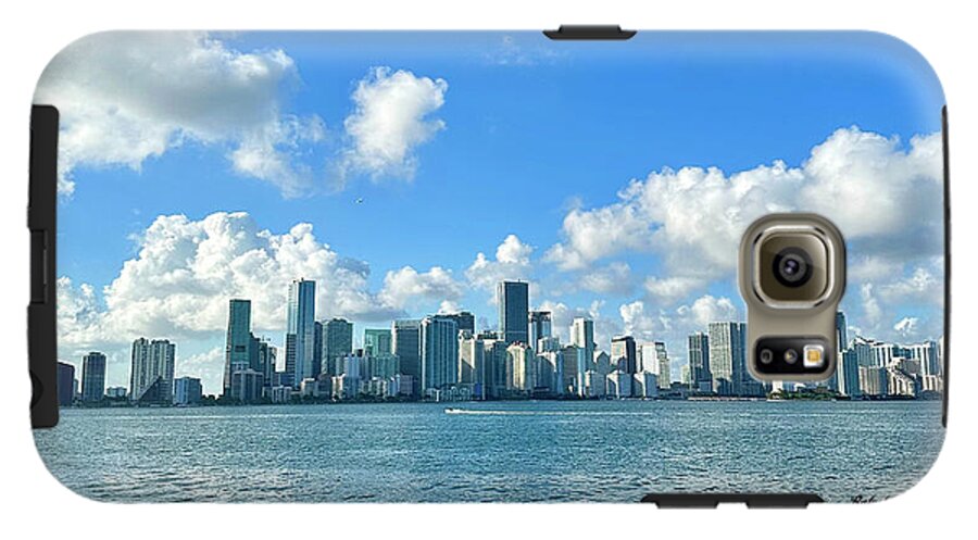 Brickell Bay from Key Biscayne Florida - Phone Case