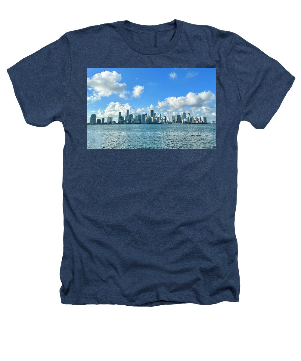 Brickell Bay from Key Biscayne Florida - Heathers T-Shirt