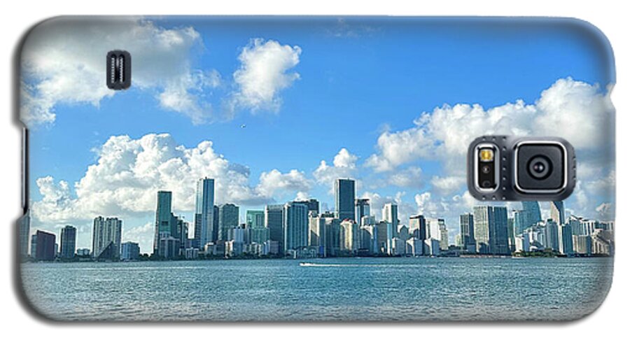 Brickell Bay from Key Biscayne Florida - Phone Case