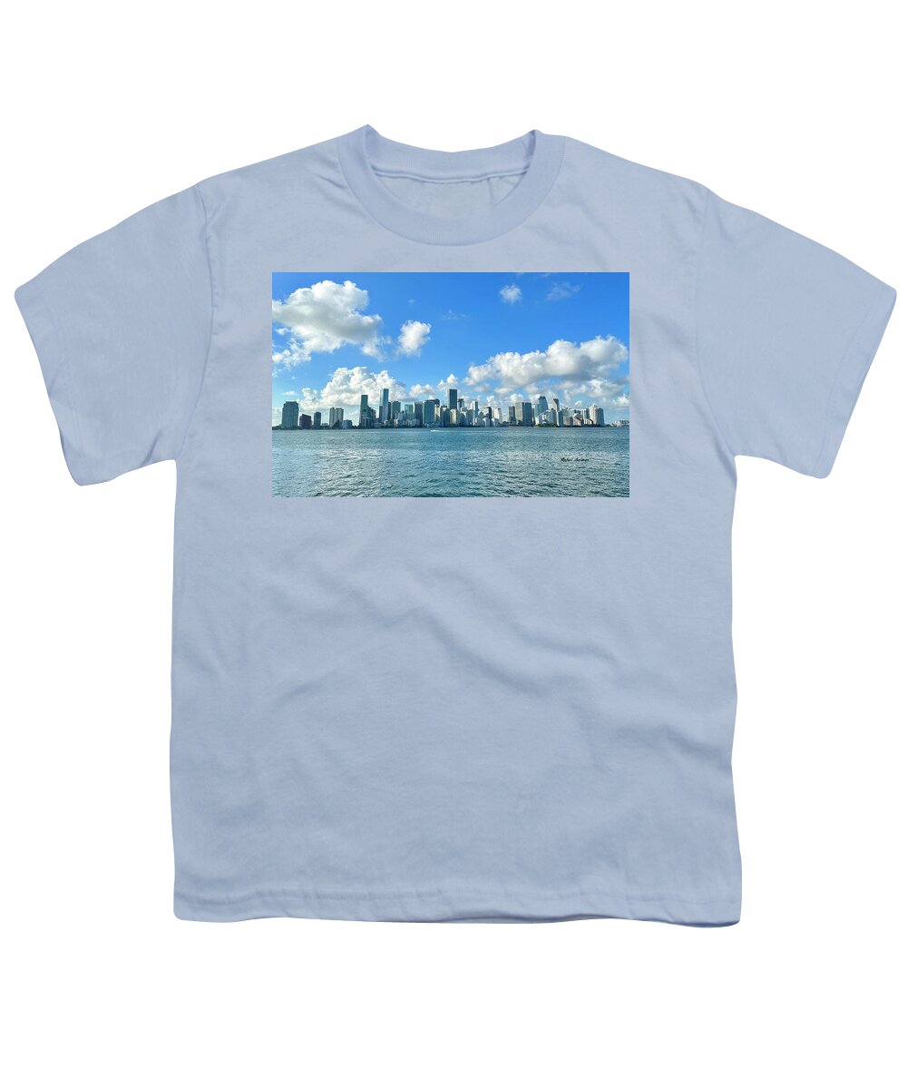 Brickell Bay depuis Key Biscayne en Floride - T-shirt pour jeunes