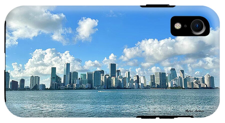 Brickell Bay from Key Biscayne Florida - Phone Case