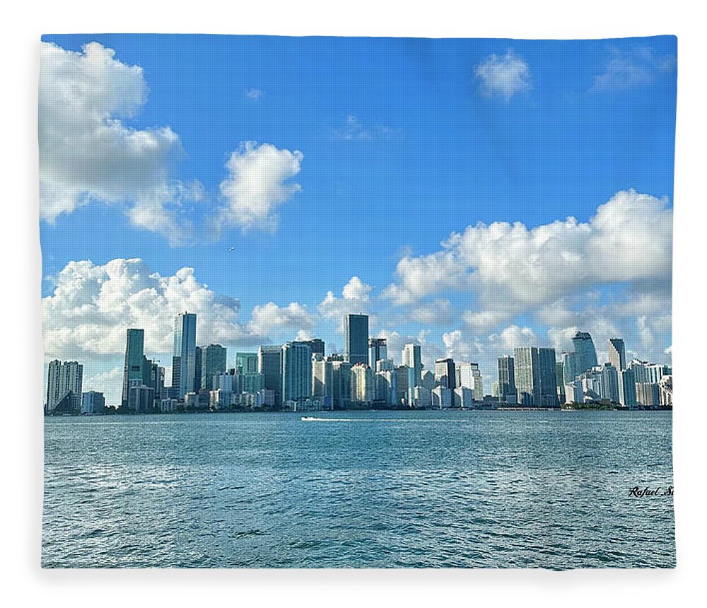 Brickell Bay from Key Biscayne Florida - Blanket